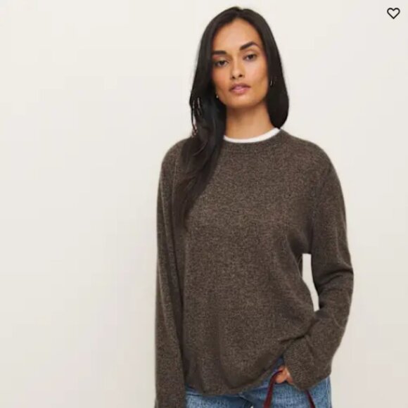 Reformation Sweaters - Reformation Cashmere Boyfriend Sweater Walnut Brown - Size S